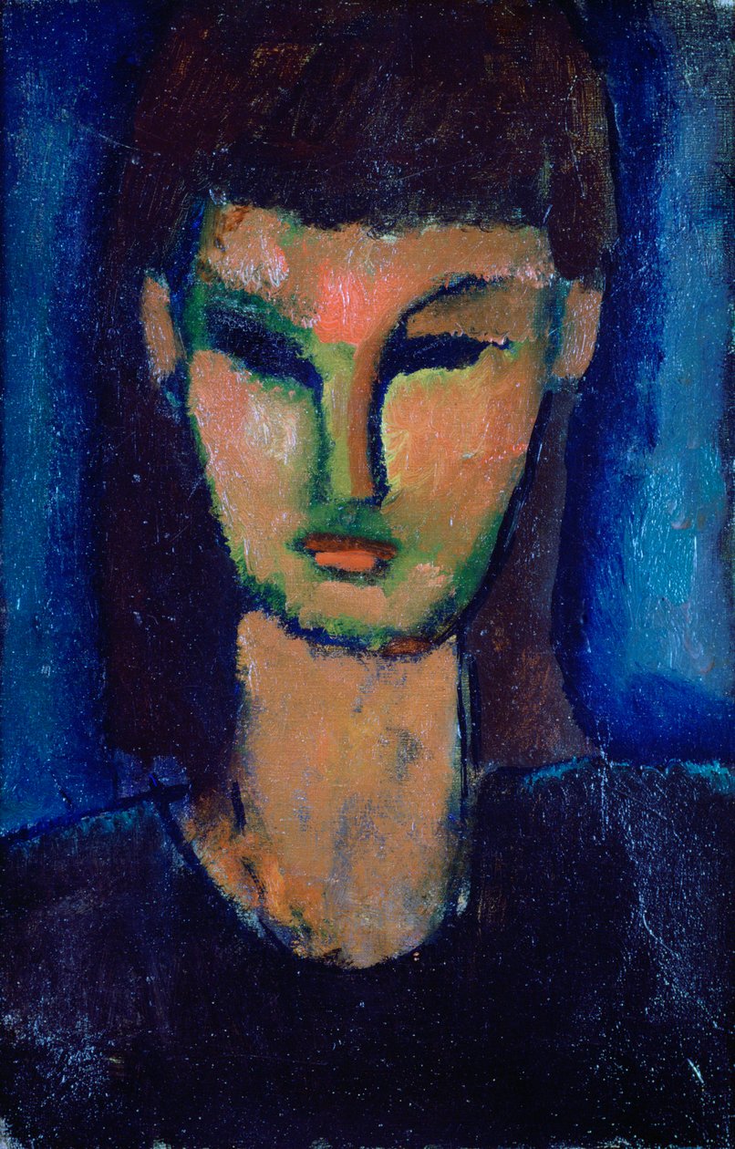 Ung kvinne, c1910 av Amedeo Modigliani