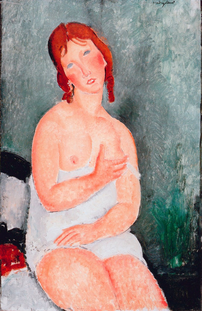 Ung kvinne i en skjorte, 1818 av Amedeo Modigliani