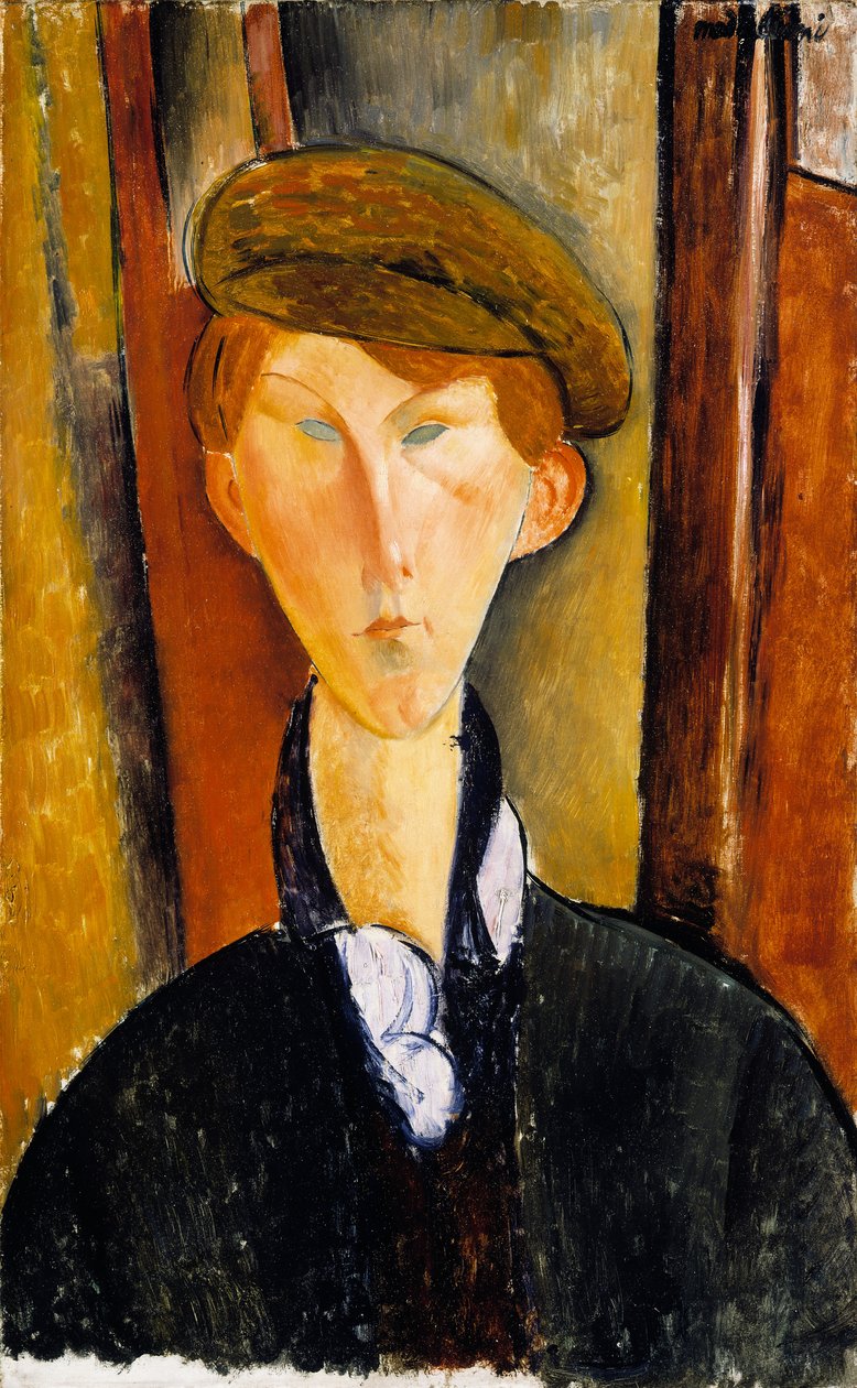 Ung mann med lue av Amedeo Modigliani