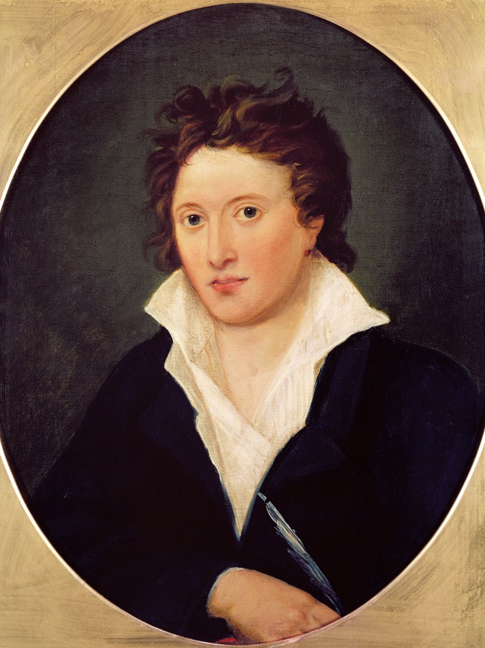 Portrett av Percy Bysshe Shelley, 1819 av Amelia Curran