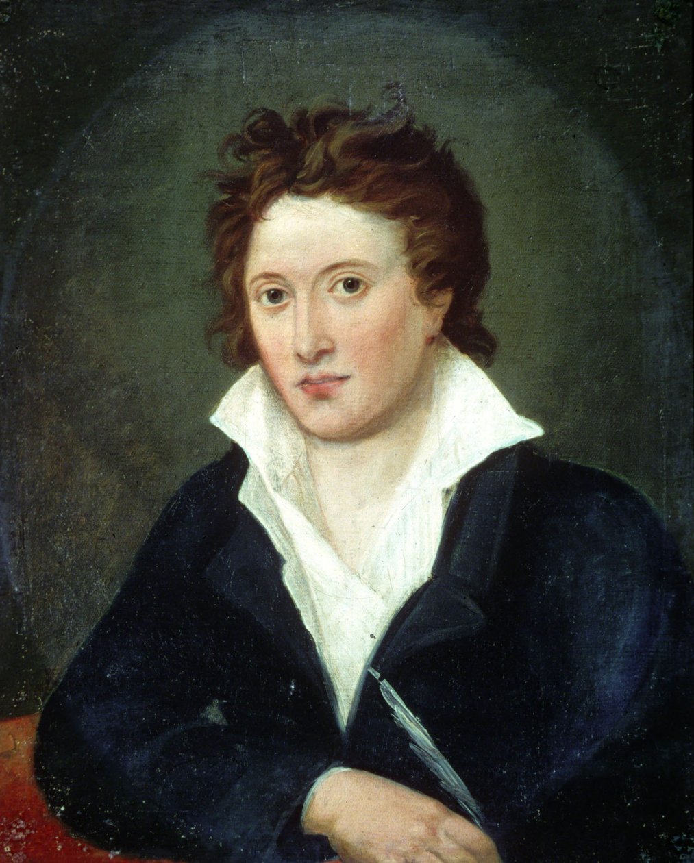 Portrett av Percy Bysshe Shelley (1792 - 1822) av Amelia Corran av Amelia Curran