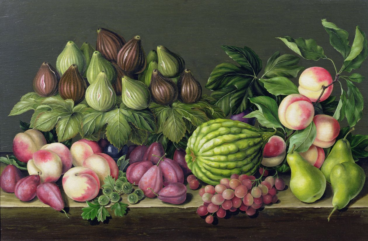 Fiken, melon og stikkelsbær, 1998 av Amelia Kleiser