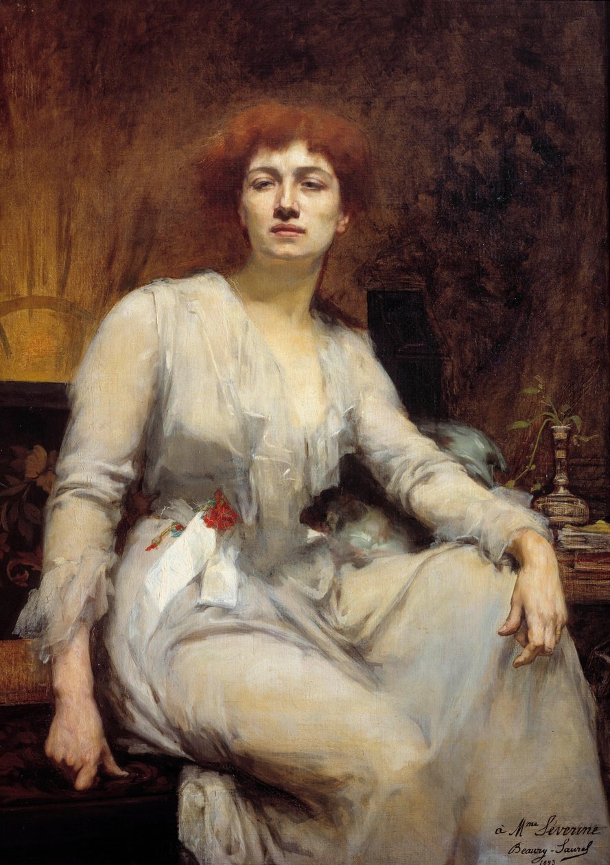 Portrett av Severine (Caroline Remys kone Guebhard) (1856-1929), sosialistisk journalist Maleri av Amelie Beaury Saurel (? -1924) 1893 Søn. 1,2x0,87 m. Paris, Musee Carnavalet av Amelie Beaury Saurel
