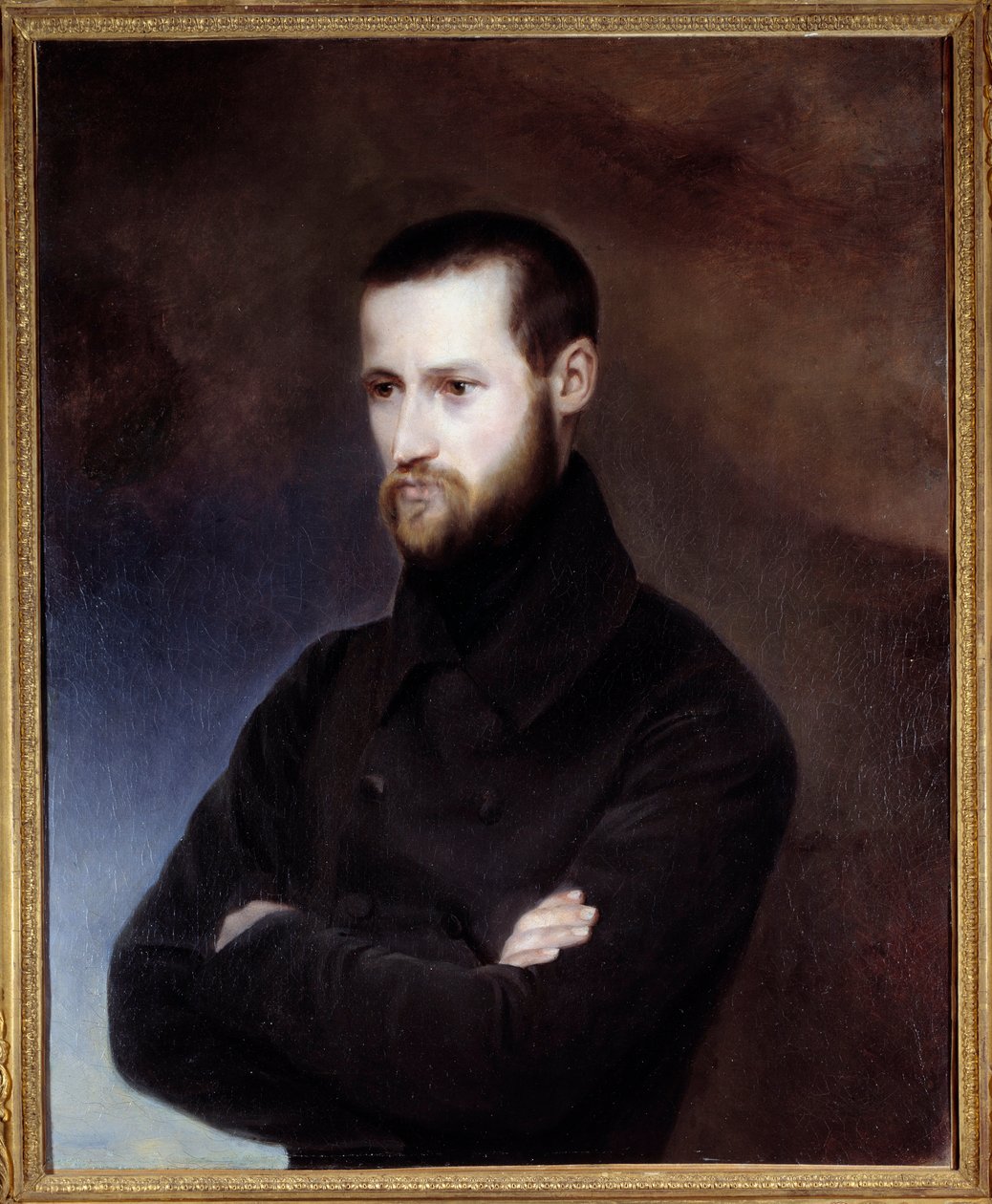 Portrett av Louis Auguste (Louis-Auguste) Blanqui (1805-1881), politiker. Maleri av Amélie Suzanne Serre (1814-1841) av Amélie Suzanne Serre