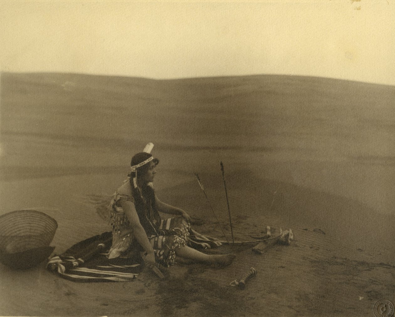 En sittende indiansk kvinne av American Photographer