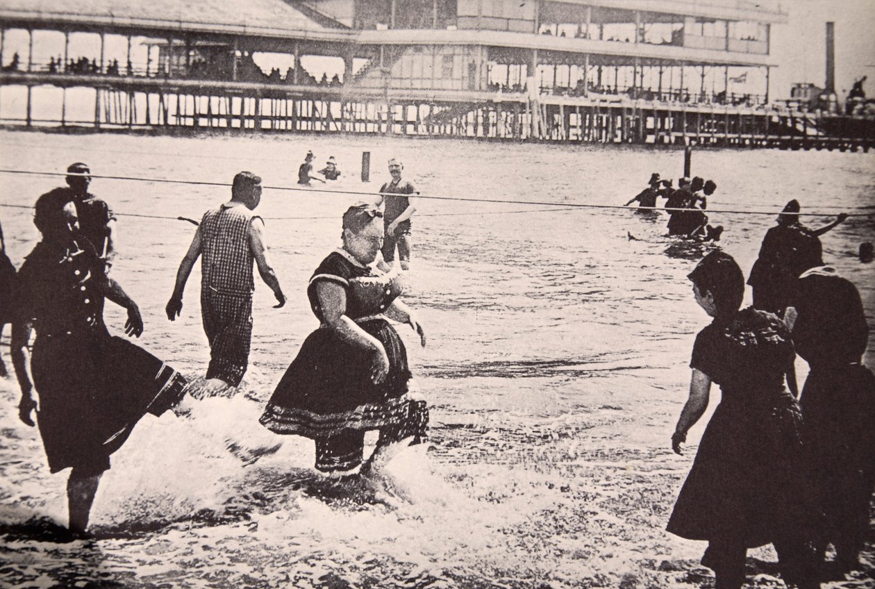 En amerikansk badeby, ca. 1890 av American Photographer