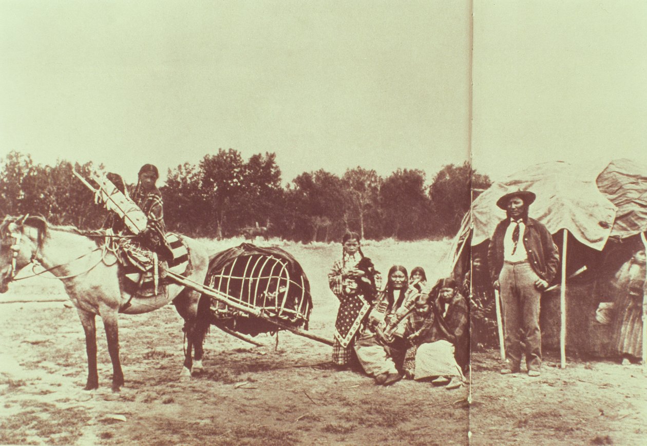 Cheyenne-indianere på farten, 1878 av American Photographer