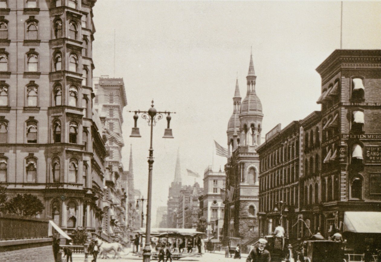 Hjørne av 5th Ave. og 42nd St., New York City, 1898 av American Photographer
