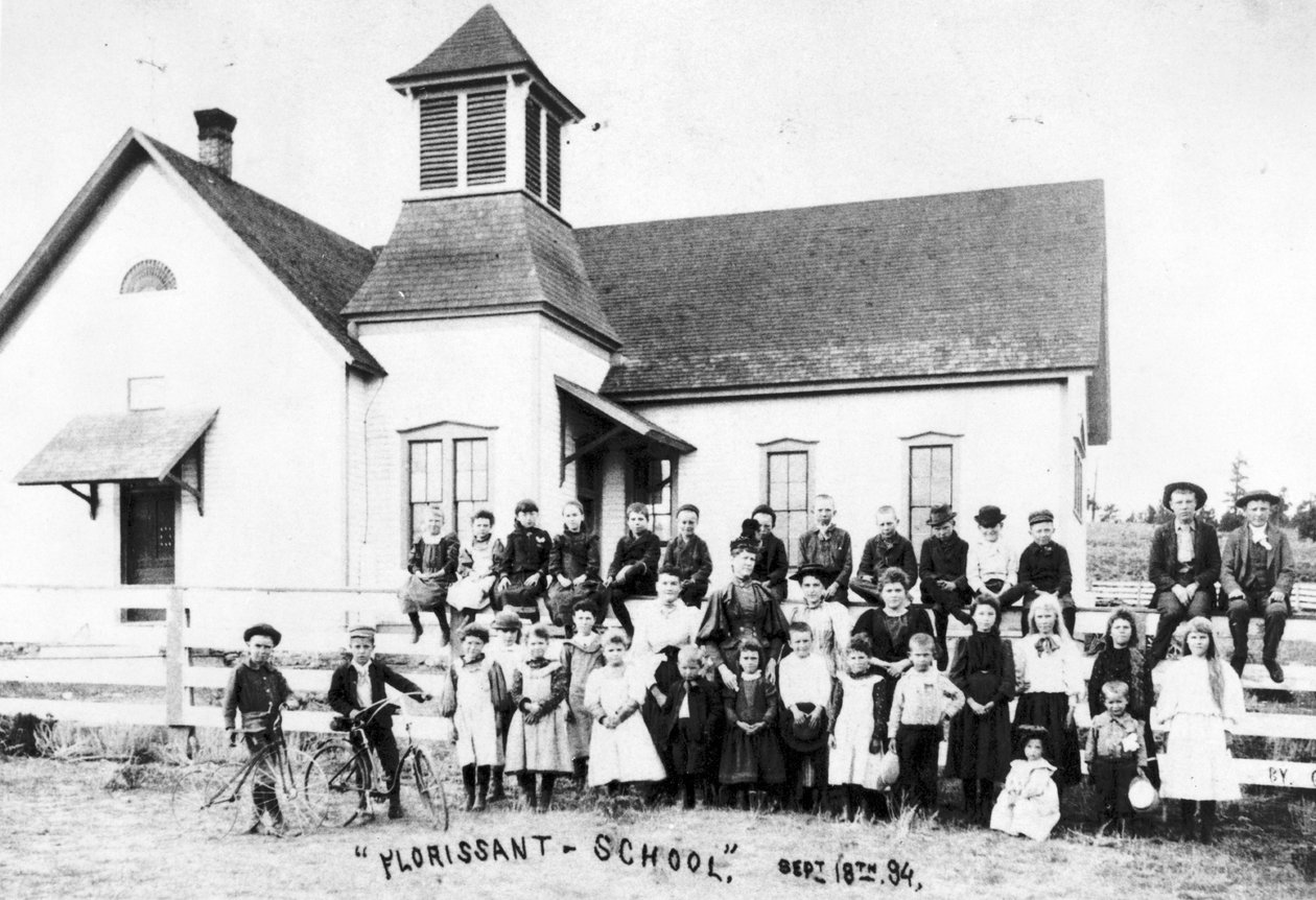 Florissant skole, 1894 av American Photographer