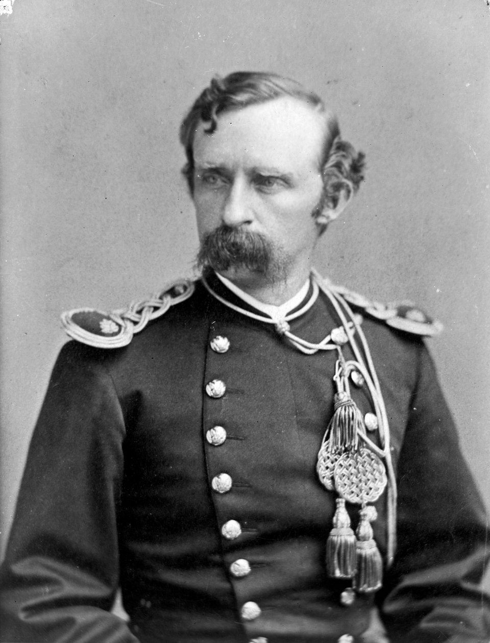 General George A. Custer, i uniform, byste av American Photographer