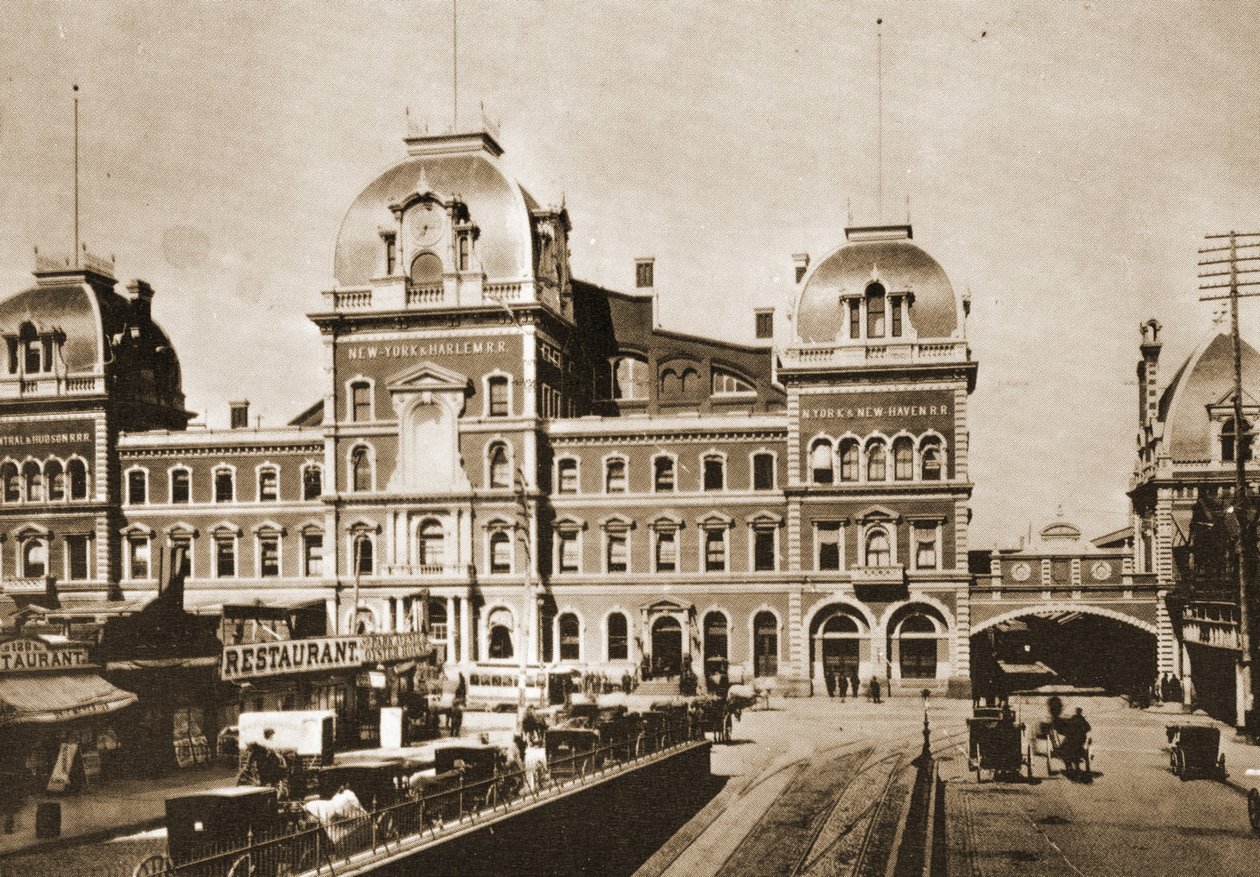 Grand Central Station på 42nd St. ved Park Ave., New York City, 1887 av American Photographer