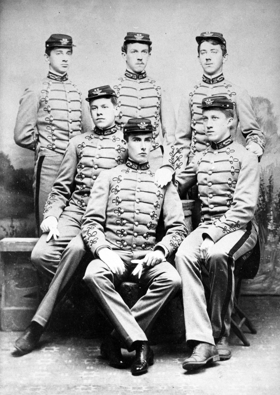 Gruppeportrett av kadetter uteksaminert fra Militærakademiet, ca. 1860 av American Photographer