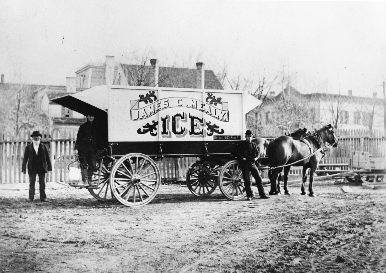 James C. Mealys Ice Truck, ca. 1890-årene av American Photographer