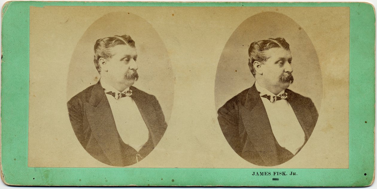 James Fisk (1834-72), amerikansk finansmann (stereofoto) av American Photographer