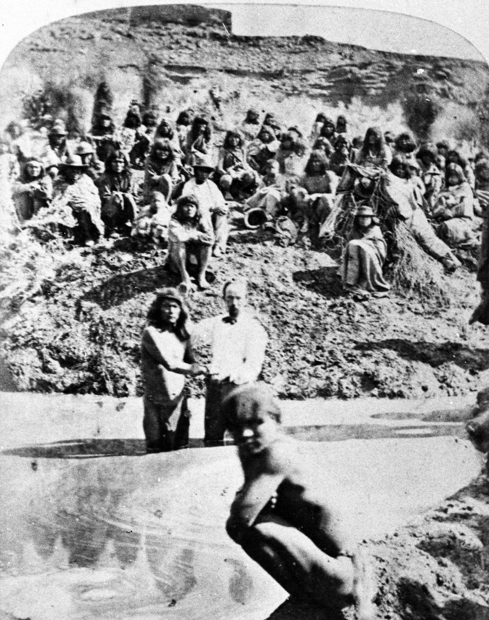 Mormondåp av indianere, ca. 1875 av American Photographer