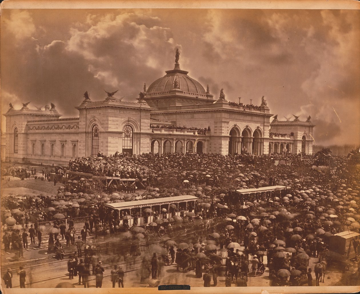 Åpningsdag: oratorene, 1876 (albumintrykk) av American Photographer