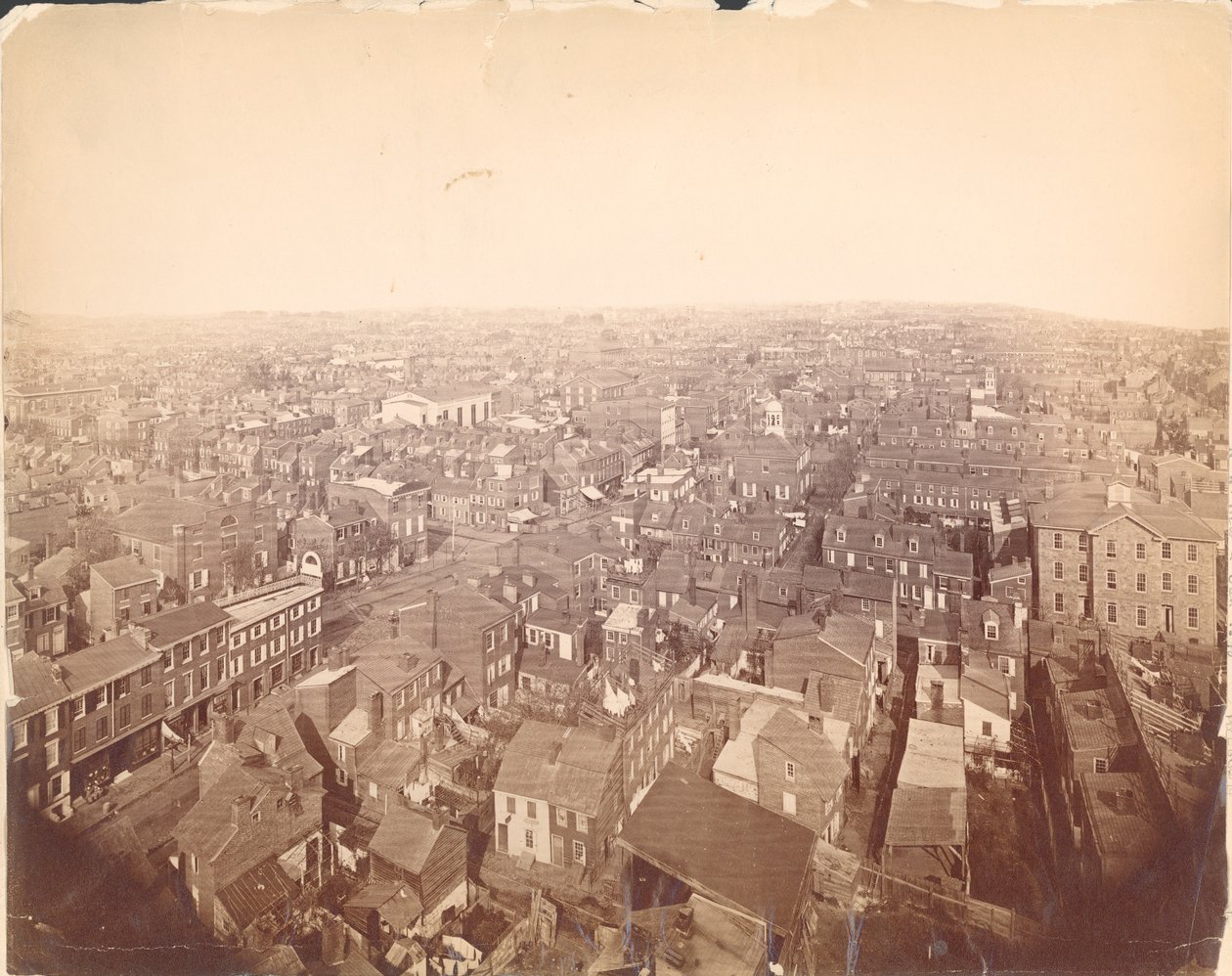 Panorama av Philadelphia fra Sparks skuddtårn, Northwest view, 1870 (album skrive ut) av American Photographer