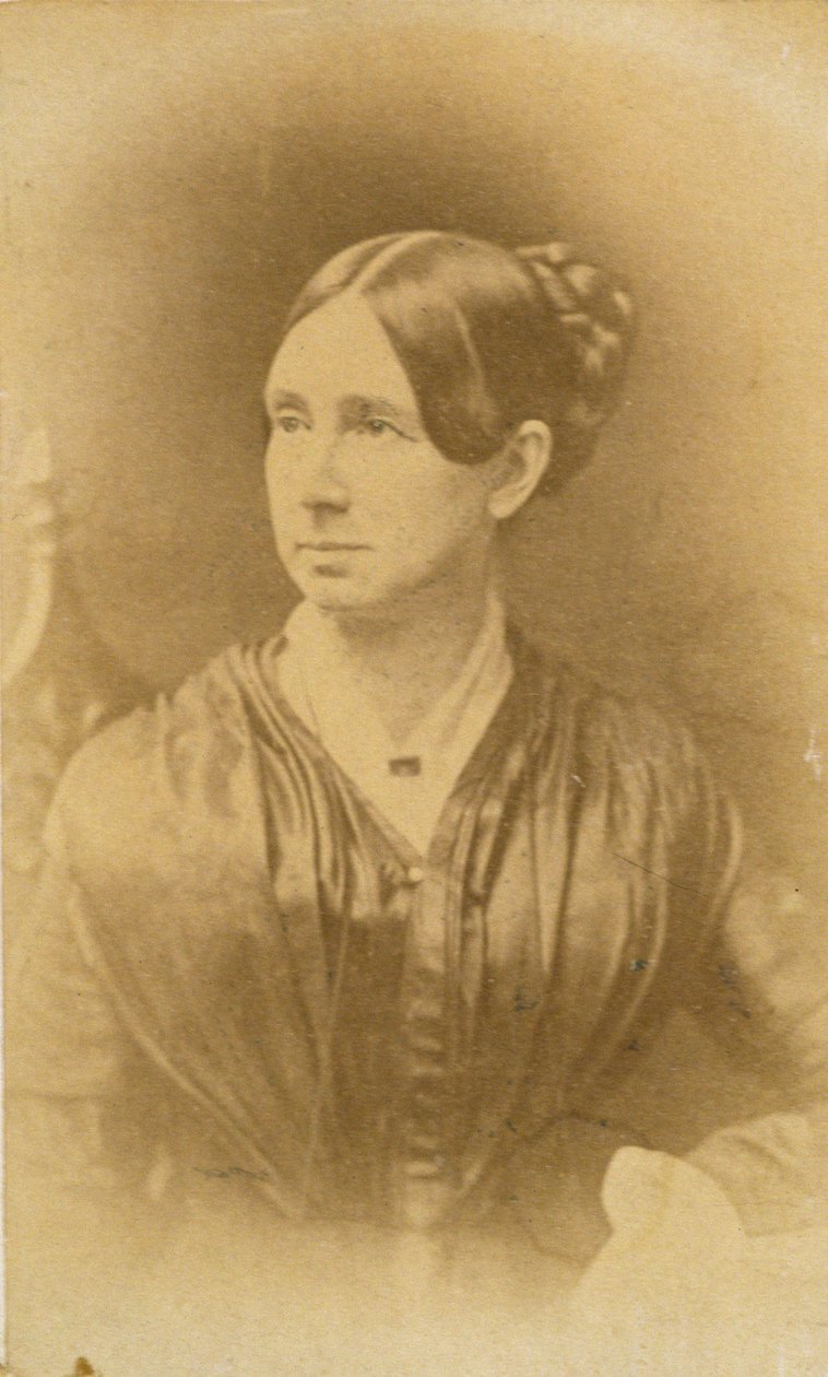 Portrett av Dorothea Dix (1802-87), ca. 1840 (sepia-bilde) av American Photographer