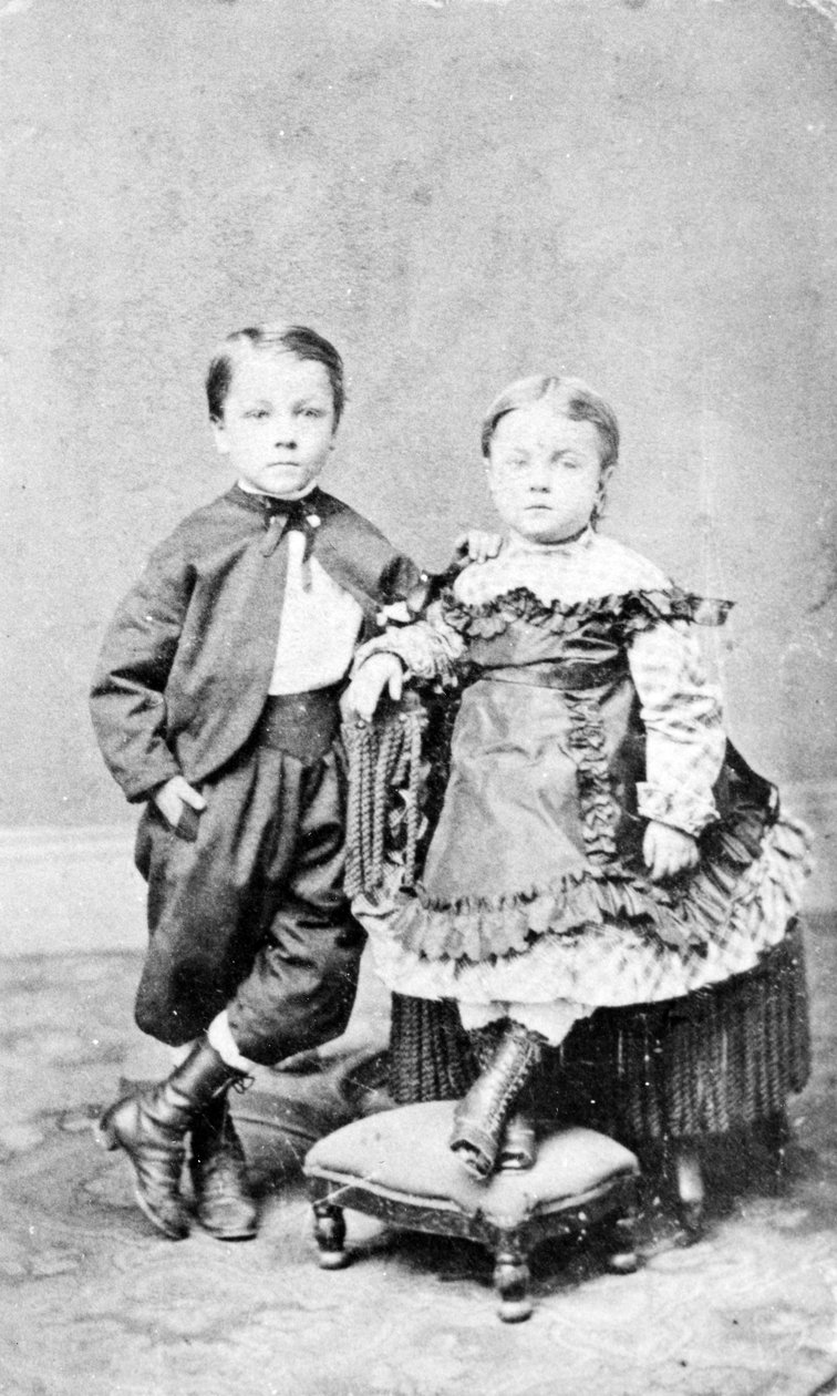 Portrett av en bror og søster, ca. 1860 av American Photographer