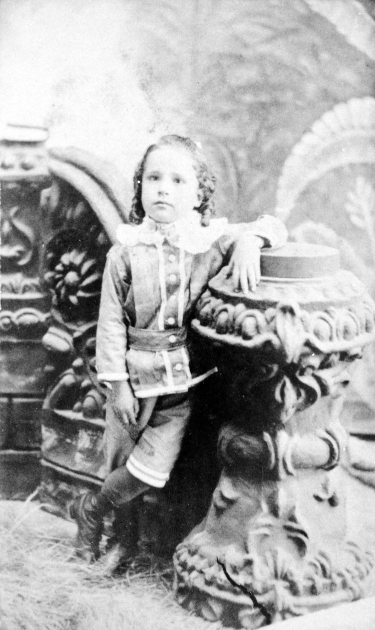 Portrett av en ung jente, ca. 1860 av American Photographer