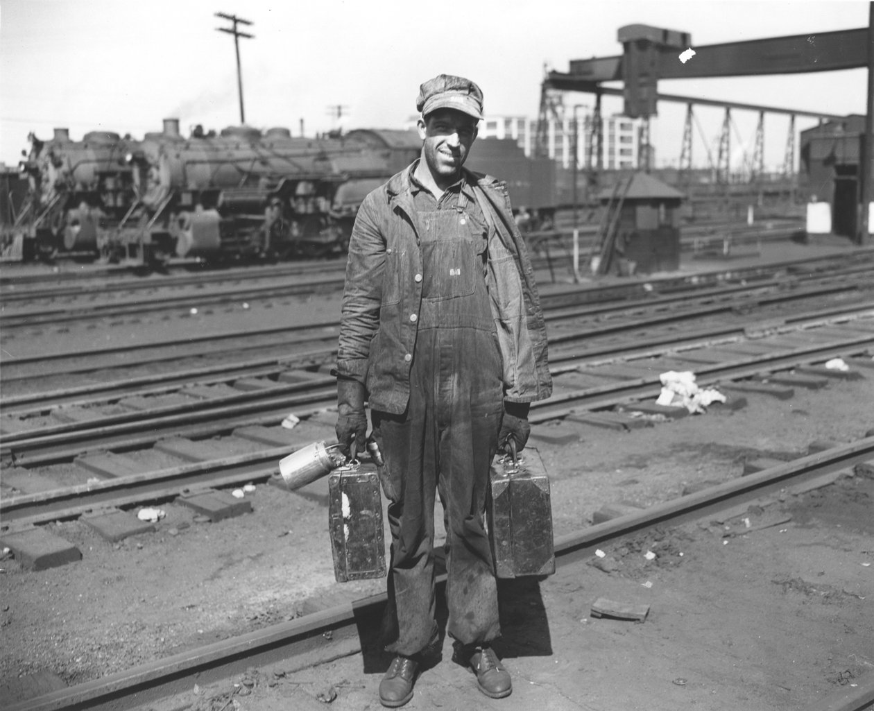 Jernbanearbeider, ca.1900 av American Photographer