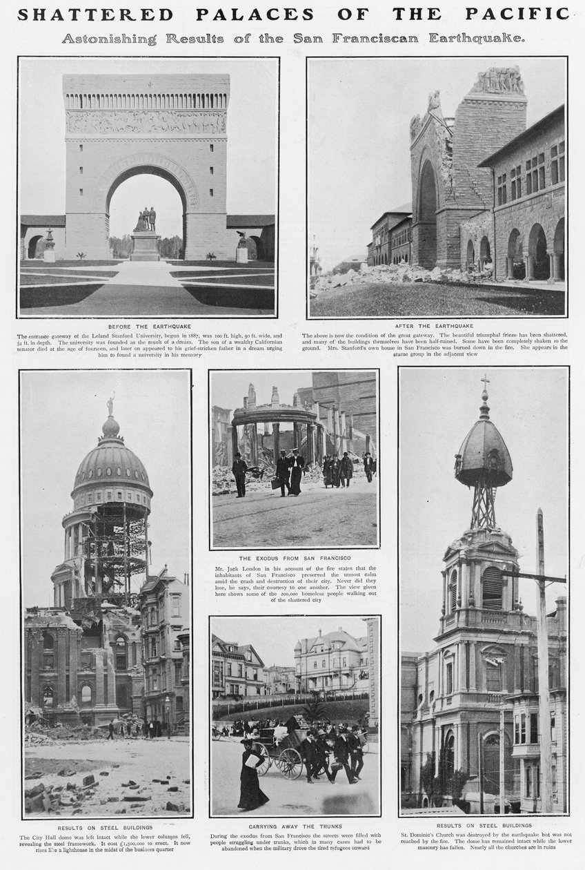 Shattered Palaces of the Pacific: Etterspillet av jordskjelvet i San Francisco i 1906, 1906 av American Photographer
