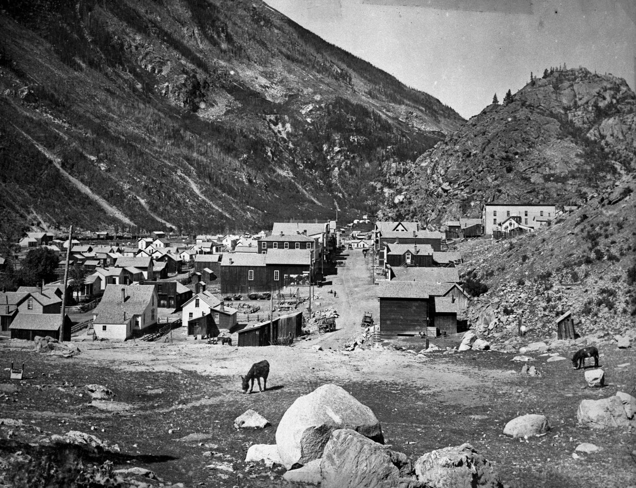 Silver Plume - før brannen 5. november 1884, ca. 1880-84 av American Photographer