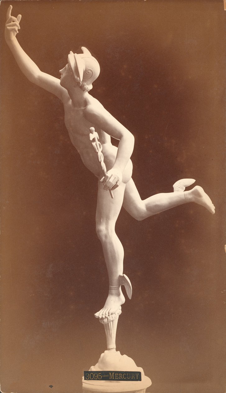 Statue av den romerske guden Merkur (albumin i sølv) av American Photographer