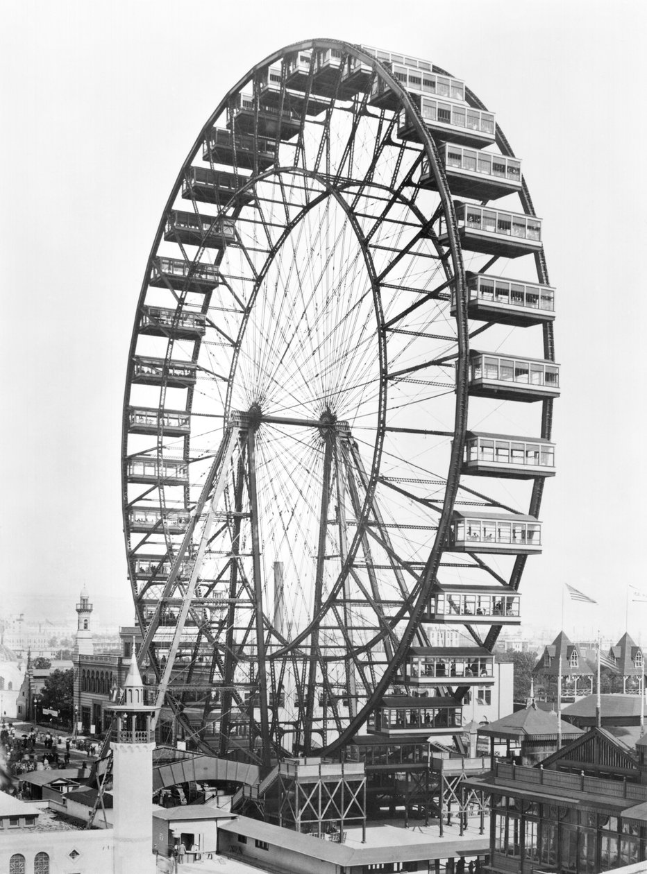 Pariserhjulet på verdens colombianske utstilling i 1893 i Chicago av American Photographer