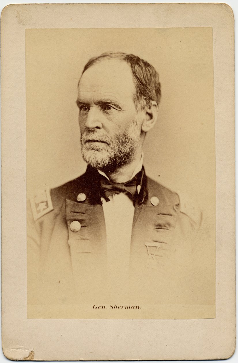 William Tecumseh Sherman (1820–91), unionshærgeneral, øverstkommanderende, US Army (albumfoto) av American Photographer