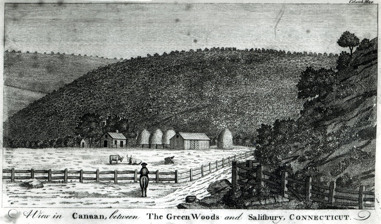 En gård i Canaan, Connecticut, fra 