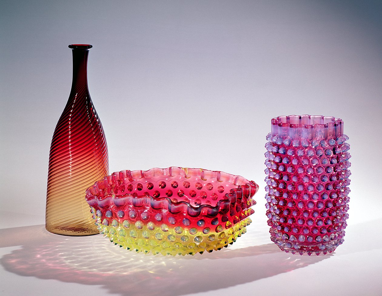 Amberina-flaske, New England Glass Company, 1885 av American School