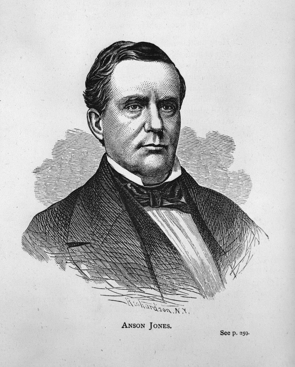 Anson Jones, fra Texas History Scrapbook av American School