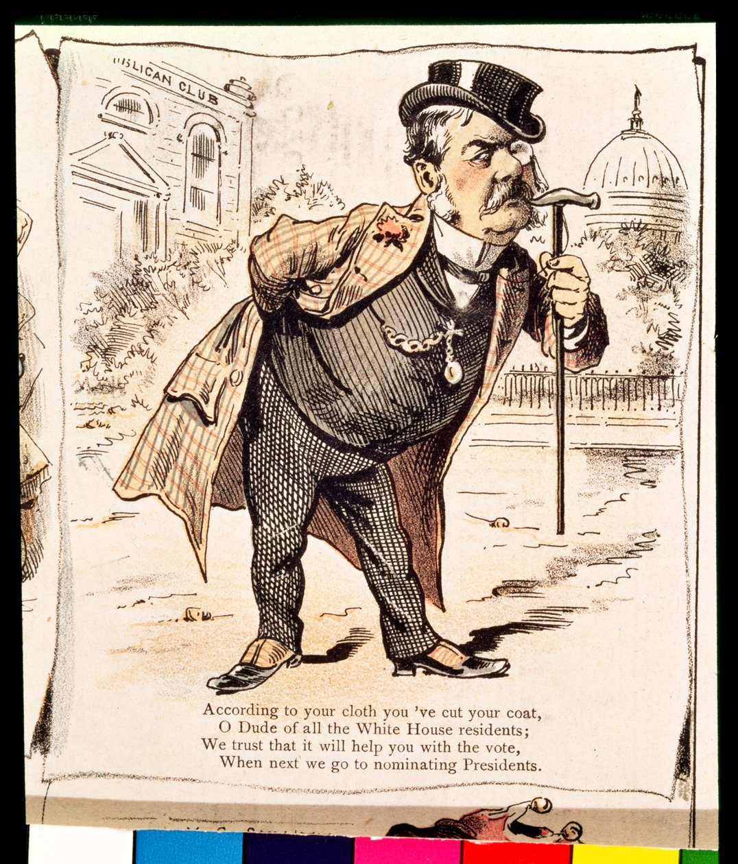 Karikatur av Chester Alan Arthur, ca. 1883 av American School