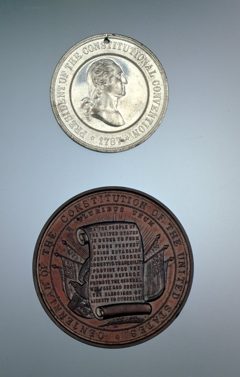 Konstitusjonelle minnemedaljer, 1887 (metall) av American School
