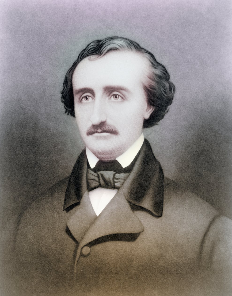 Edgar Allen Poe, etter et trykk fra 1800-tallet, senere fargelegging av American School