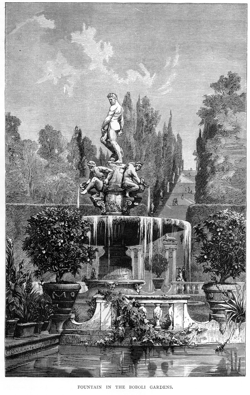 Fountain in the Boboli Gardens, utgitt av Scribner, Welford og Armstrong, New York, 1877 av American School