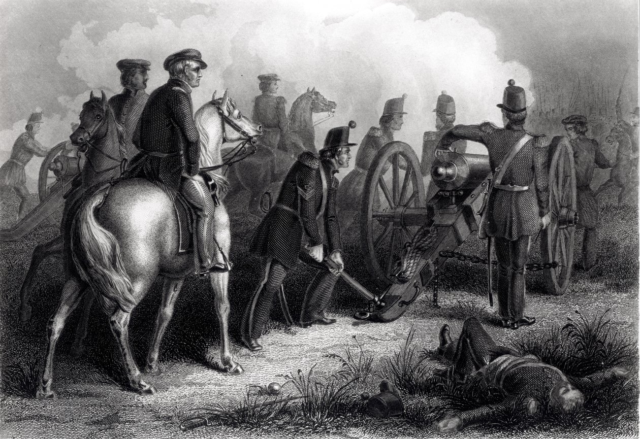 General Taylor i Buena Vista, 22.–23. februar 1847, gravert av Armitage av American School