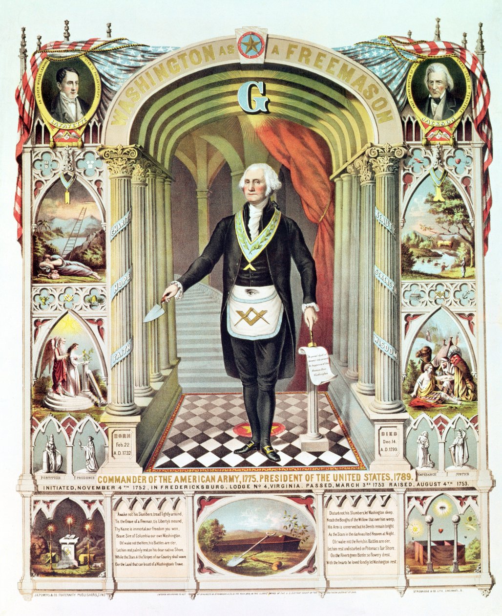 George Washington som frimurer av American School