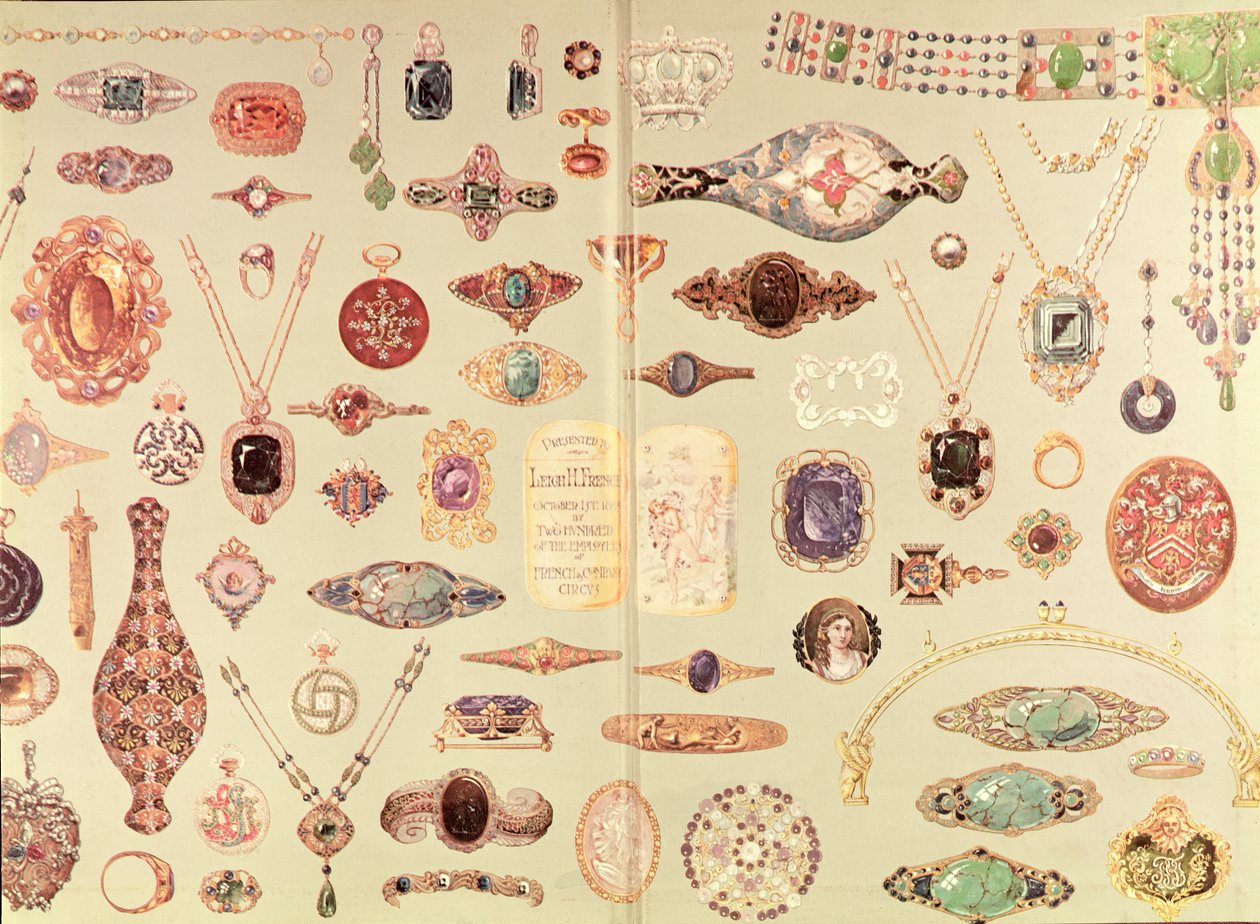 Smykker fra Tiffany Catalogue, 1890 av American School