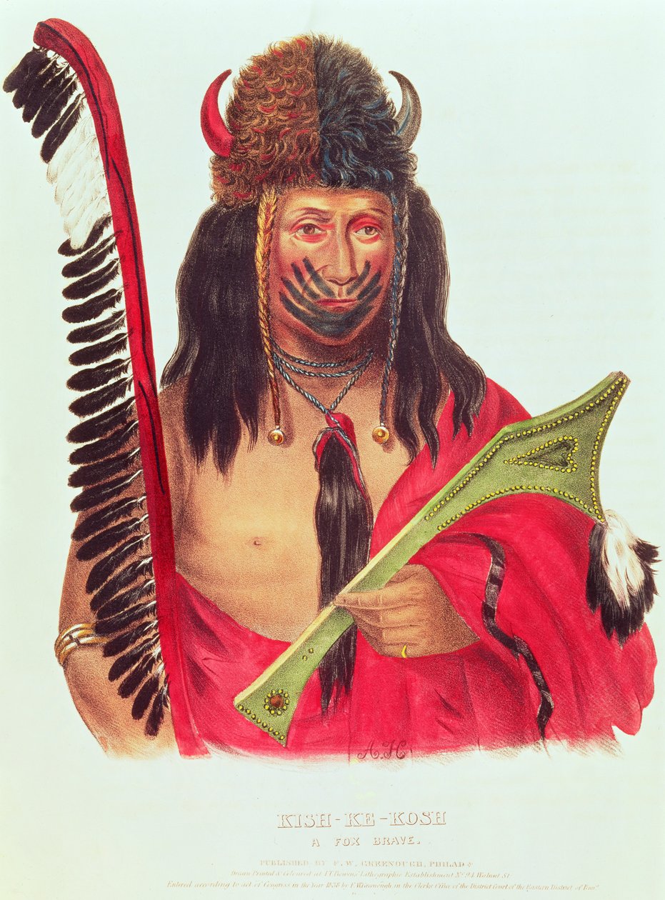 Kish-ke-kosh, en modig rev, 1838-44 av American School