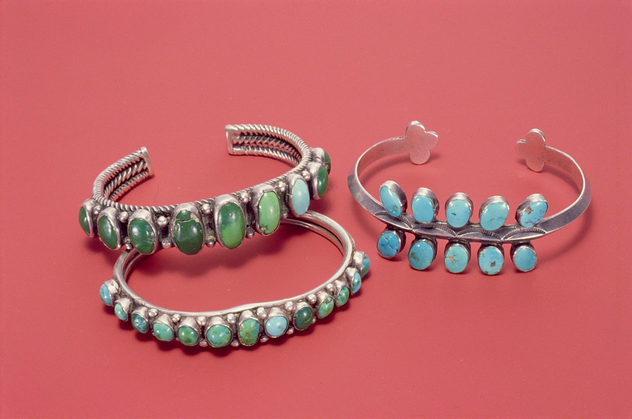Navajo armbånd (sølv og turkis) av American School