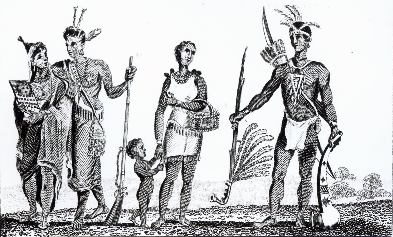 Nordamerikanske indianere, pub. av Richard Phillips, 1806 av American School