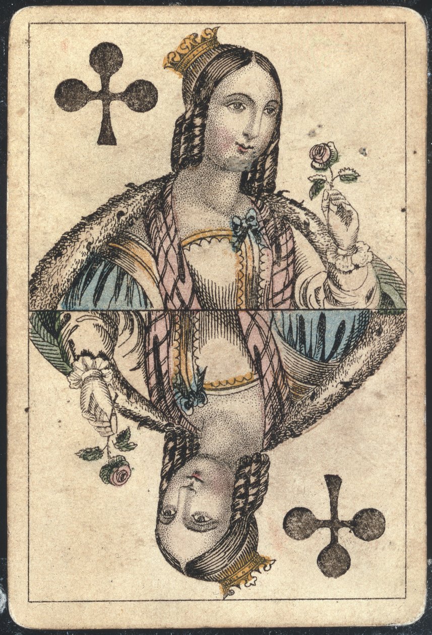 Spillekort: Queen of Clubs av American School