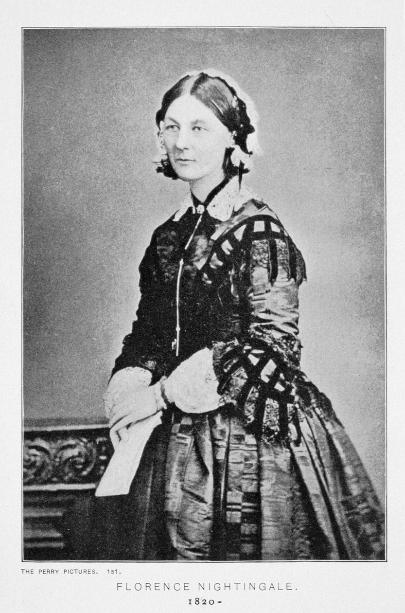 Portrett av Florence Nightingale (1820-1910) ca. 1860 av American School