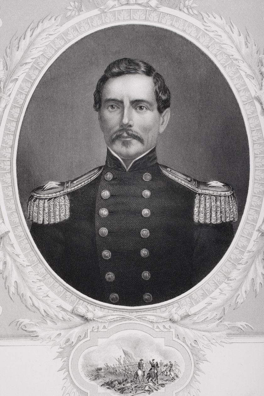Portrett av general Pierre Gustave Toutant Beauregard (1818-93) av American School