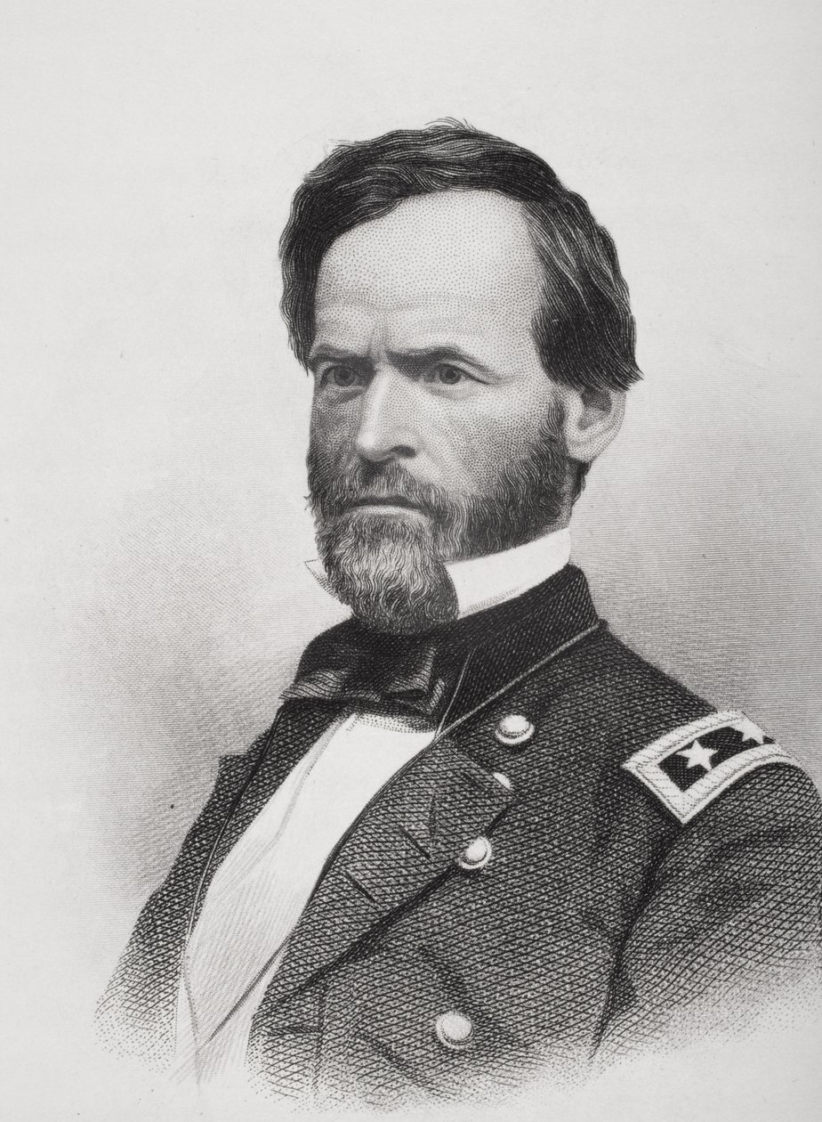 Portrett av general William Tecumseh Sherman (1820–91) av American School