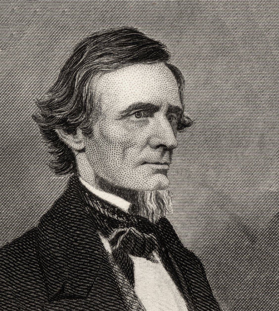 Portrett av Jefferson Davis (1808-1889) av American School
