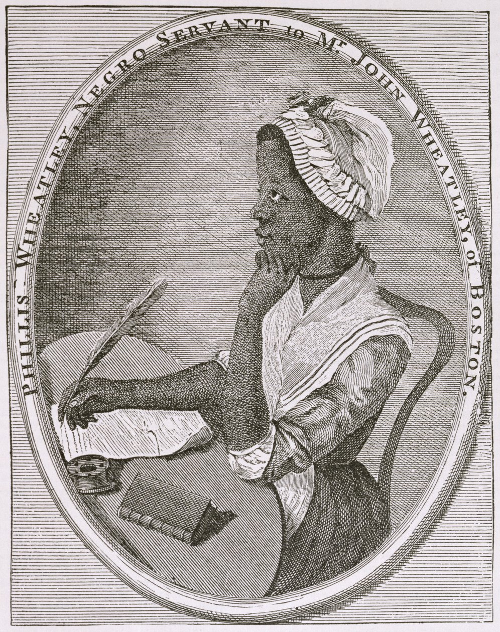 Portrett av Phillis Wheatley av American School