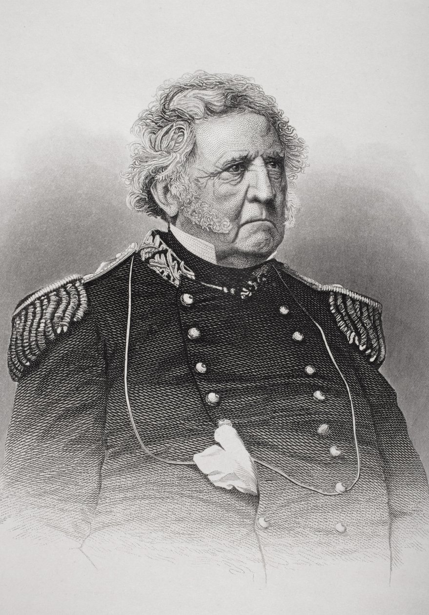 Portrett av Winfield Scott (1786-1866) av American School